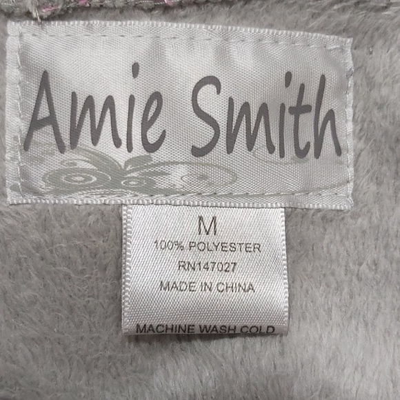 Size Medium Junior Hooded Gray & Pink Jacket - Picture 6 of 7